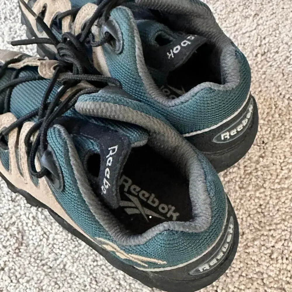 Vintage 90s Reebok Trailgrip Zig brown green hiking sneakers men’s size 9